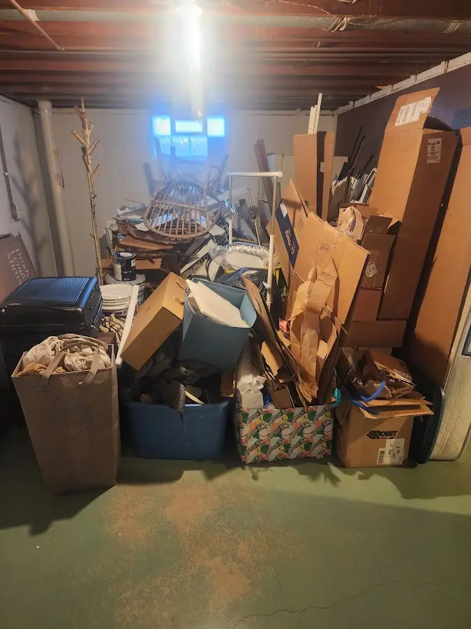 Roll-off dumpster container at job site for 4 Yard Dumpster Rental in East Vincent